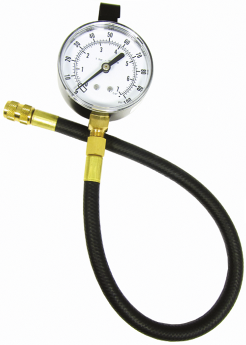 HOSE AND PRESSURE GAUGE