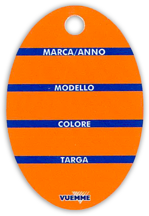 CART.CHIAVE+ANELLO FONDO ARANCIO/BLU' PUBB.VUEMME