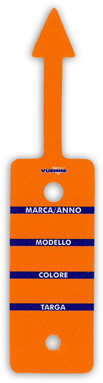 CART.CHIAVE A FASC.FONDO ARANCIO/BLU PUBB.VUEMME