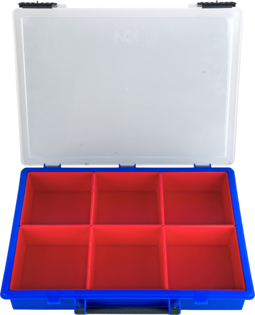 PLASTICA BOX WITH 6 COMPARTMENTS