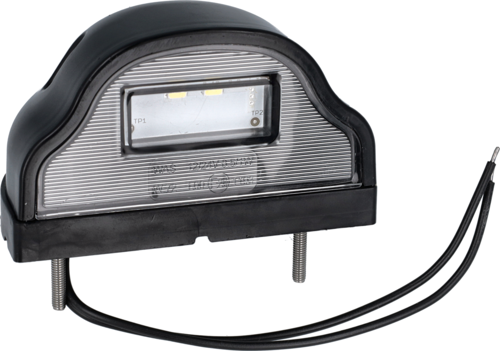 LUCI TARGA A LED NERO 12/24V C/CAVO SPELATO