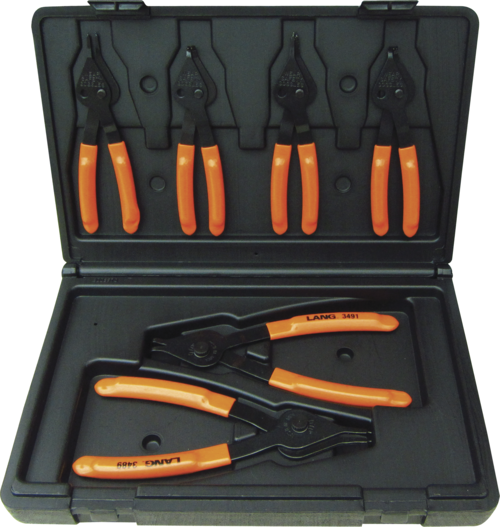 SET OF 12 COMBINATION PLIERS FOR SEEGER RINGS