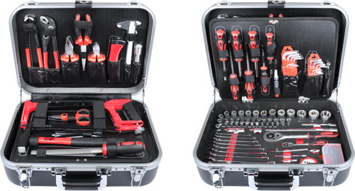 CASE WITH 153 PIECE TOOL SET