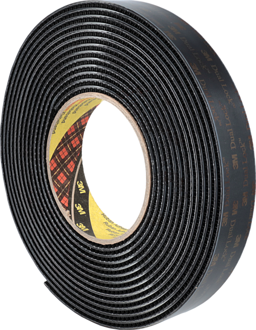 VELCRO ADESIVO DUAL LOCK NERO MM.25X5 MT