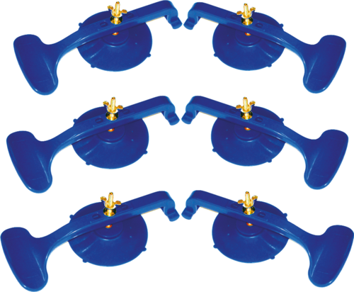 KIT OF 6 BLUE SUCTION CUPS FOR FIXING PROFILES