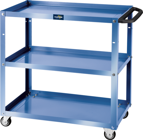 BLUE TOOL TROLLEY WITH 3 SHELVES