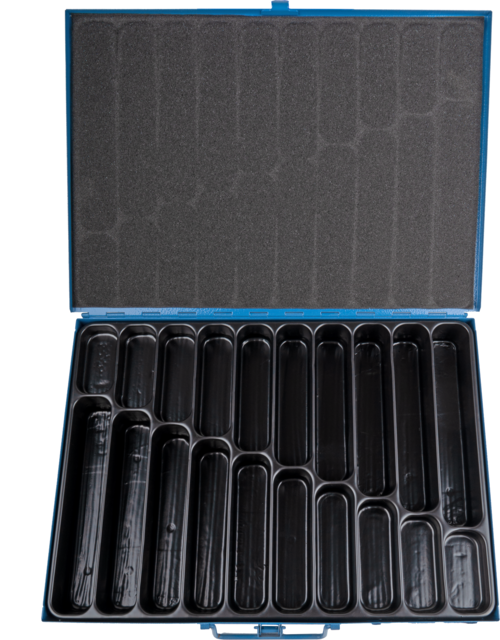 METAL BOX WITH 20 COMPARTMENTS FOR DRILL BITS