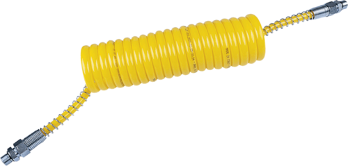 TUBO SPIR.POLIURETANO MM.12x8 F.M.M16x1,5 GIALLO