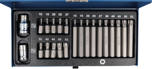 ASSORTMENT 23 SHORT-LONG TORX BITS WITH HOLE