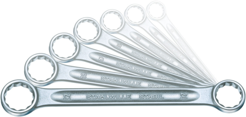 ASSORTMENT OF DOUBLE RING RING WRENCHES OF 7 PCS