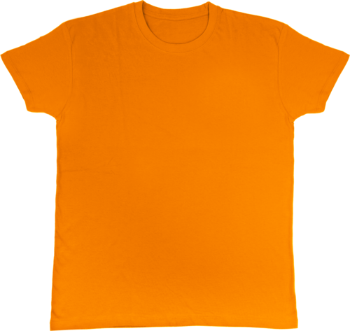 ORANGE T-SHIRT WITHOUT CUSTOMER ADVERTISIN SIZE S