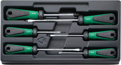 DRALL SCREWDRIVER ASSORTMENT OF 6 PCS