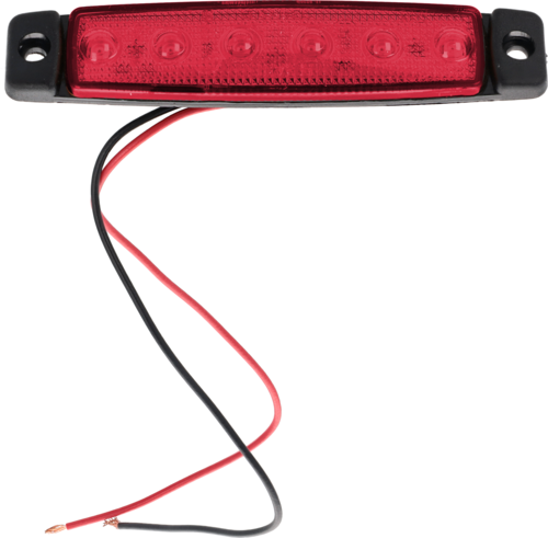 LUCI INGOMBRO ROSSO 6 LED24 V C/CAVO m.0,30