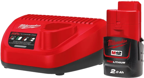 KIT ENERGIA MILWAUKEE 1 BATTERIA 2,0 AH+CARICABATT