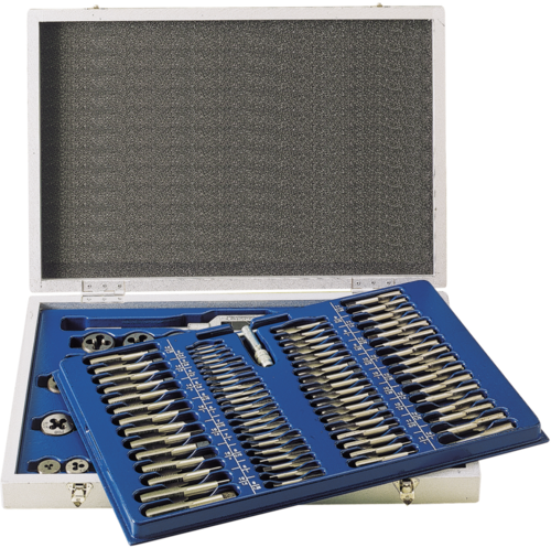 STEEL TAPS-DIES ASSORTMENT OF 66 PCS.