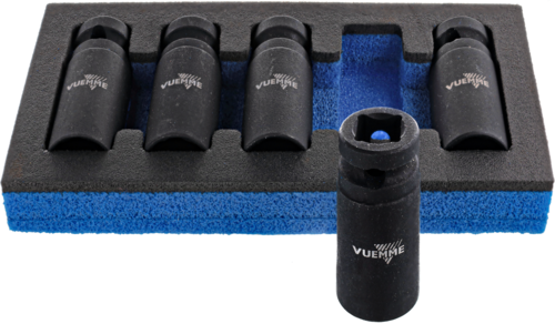 5 PCS 1/2 AIR IMPACT WHEEL LOCK NUT KEY