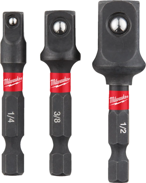 SET 3 ADATTATORI MILWAUKEE PER AVVITAT.AD IMPULSI