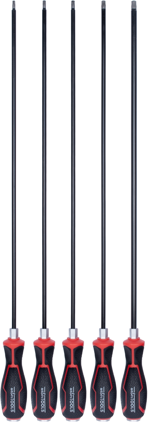 SET OF 5 EXTRA-LONG TORX SCREWDRIVERS