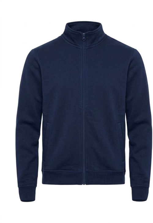 FELPA ZIP LUNGA BLU PERS. TG.S