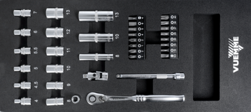 35 PIECE 1/4-INCH SOCKET AND RATCHET SET