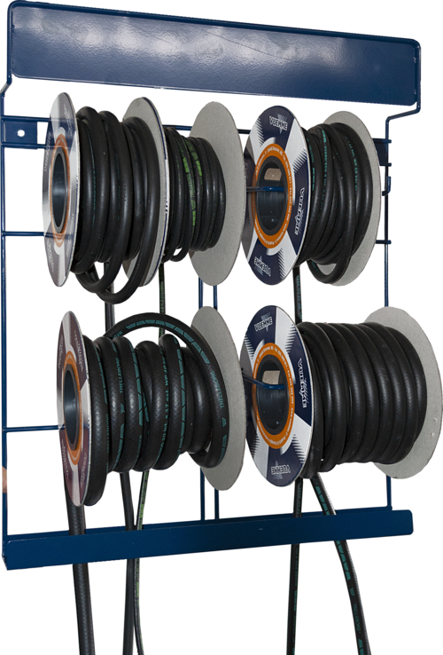 METAL DISPLAY FOR HOSE ON A REEL