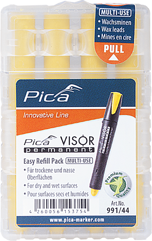 BOX 4 REFILL REC.VISOR PERM.YELLOW