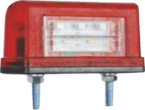 LUCI TARGA A LED ROSSO12/24V C/CAVO SPELATO