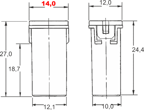 FUSIBILE  JAP MINIFEMM.14 MARRONE 70 AMP