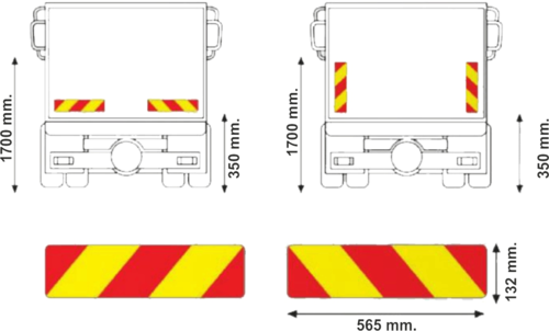 KIT 2 PAN.AUTOCARRO ECE 70 565X132mm SP.mm.1,2 ALL