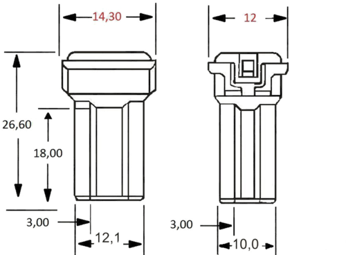 FUSIBILE  JAP MINIFEMM. 17 ROSA  30 AMP